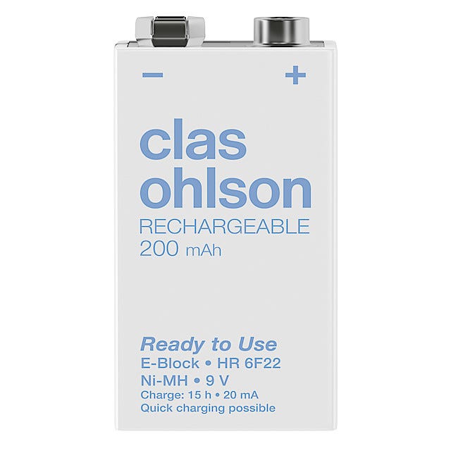 Laddningsbart 9 V batteri | Clas Ohlson Batteridriven minifläkt | Clas Ohlson