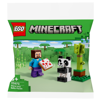 LEGO Minecraft Steve och pandaunge 30672 minipåse, från 6 år