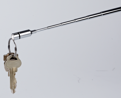 Magnet med teleskopskaft och LED-lampa