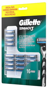 Partaterä Gillette Mach3 16 kpl
