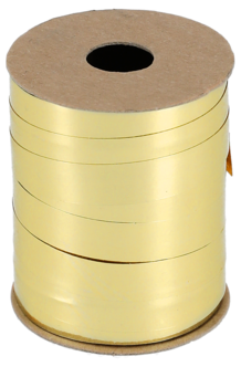 Gavebånd på rull, plast, gyllent, 20 meter