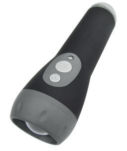 Ladattava taskulamppu, jossa yövalo