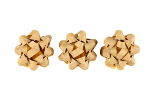 Paketrosetter glitter, 3-pack