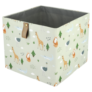 Förvaringslåda kvadrat Zoo barn, 30 x 30 x 27 cm