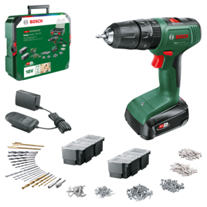 Bosch 18V skruvdragare med slag, box och 241 tillbehör