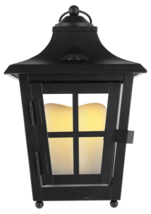 LED-lykt med timer og skumringsrelé, batteri