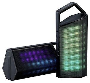 Høyttaler med LED-belysning