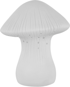 Dekorasjonssopp keramikk med LED-lys og timer, 14,8 cm