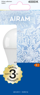 Airam Frost LED-lamppu E27, 11 W, neutraalin valkoinen