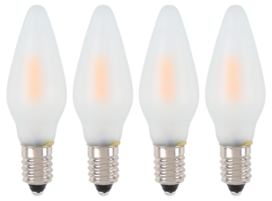 E10 LED-lampor till adventsljusstake, 10-55 V, 4-pack