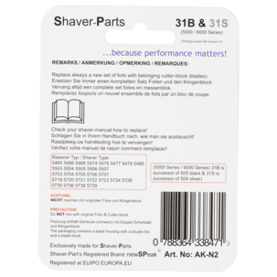 Barberhode 31B til barbermaskin Braun Series 3