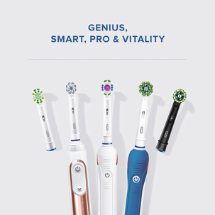 Oral-B Cross Action, borsthuvud, vit