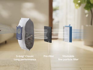 Electrolux 700 Silent støvsuger med HEPA, EB71U1L, blå