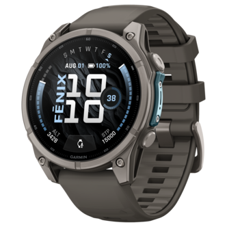 Garmin fēnix 9 äventyrsklocka, stengrå titan, 47 mm