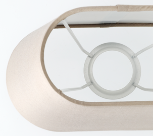 Northlight Pieni ovaali lampunvarjostin kangasta, syvyys 15 cm