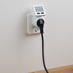 Digital elmätare med vridbar LCD-display, 230V/16A