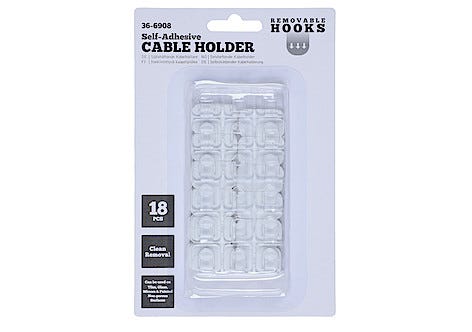 Selvheftende kabelholdere