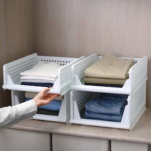 Klappbox med öppen front, vit