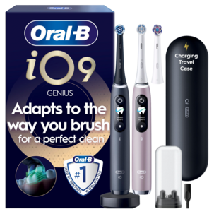 Oral-B iO9 elektrisk tannbørste Duo, 7 børstemodi, 2-pakning