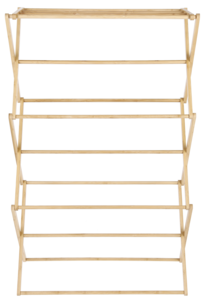 Tørkestativ i tre, sammenleggbart