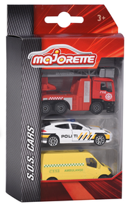 Majorette SOS Cars lekebiler 3 pk 