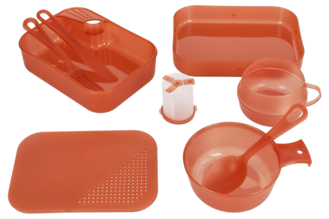 Campingset plast, 9 delar