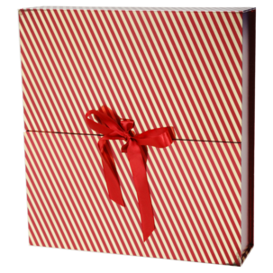 Tom adventskalender att fylla själv, röd