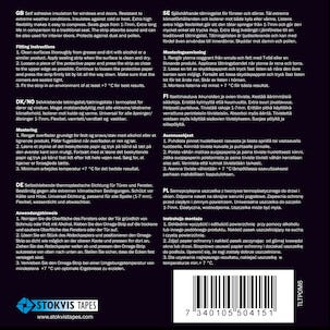 Tätningslist Omega-profil svart, 1-7 mm, Stokvis Tapes