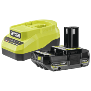 Ryobi batteri og lader 18 V 2,0 Ah ONE+, RC18120A-120C