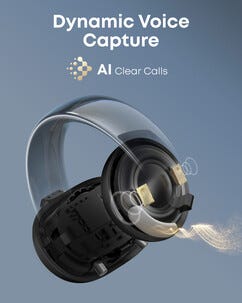 Soundcore AeroClip open ear, clip on-hörlurar 