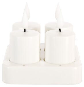 Northlight, kubbelys mini LED, 4-pk, oppladbare