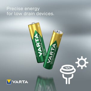 Varta Solar oppladbare AA/HR6-batterier, 2-pakning