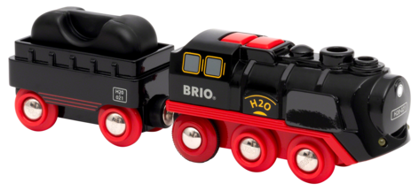 Brio batteridrivet tåg med ånga 33884, från 3 år