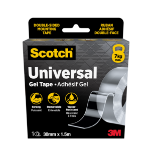 Scotch Universal Gel Tape, dobbeltsidig tape, 30 mm