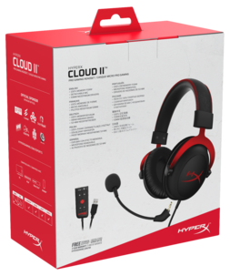 HyperX Cloud II Red gaming-headset 7.1 surroundljud