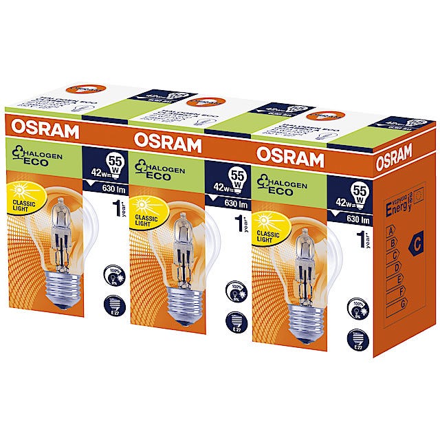 Halogenlampa ECO Classic 3 pack | Clas Ohlson Halogenlampa E10 | Clas Ohlson
