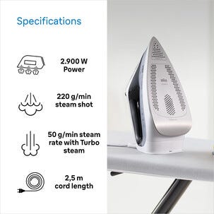 Braun TexStyle 7 Pro Höyrysilitysrauta, FreeGlide 3D