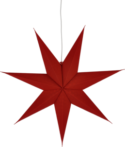 Northlight Joulutähti ikkunaan pilkut, puuvilla, 60 cm