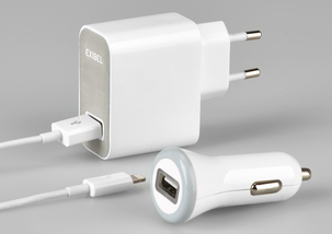 Lataustarvikesarja Lightning iPodille/iPhonelle/iPadille, Exibel