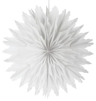 Adventsstjerne hvit papirblomst, 50 cm, Northlight