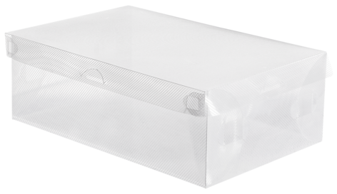 Skoeske plast, stablebar, 3-pakning