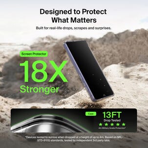 Belkin ScreenForce Titan 3-i-1 skydd för Galaxy S26 Ultra