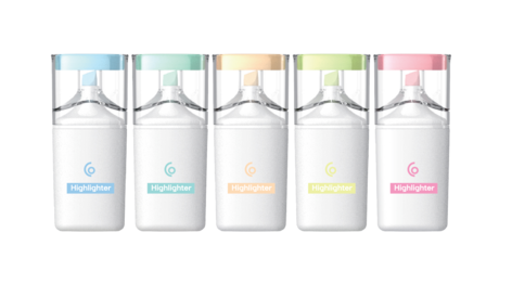 Överstrykningspennor pastell 5-pack