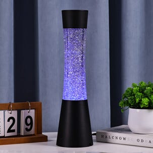 Glitterlampa med RGB-belysning 39 cm