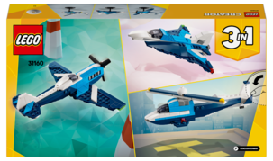 LEGO Creator 3-in-1 Ilma-alus Kilpalentokone 31160, yli 7-vuotiaille