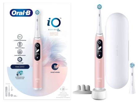 Oral-B iO 6 Sensitive Sähköhammasharja, 5 harjaustilaa