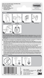 Command självhäftande minikrokar vita, 6-pack