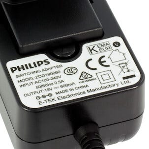 Nätadapter Philips 19 V/600 mA
