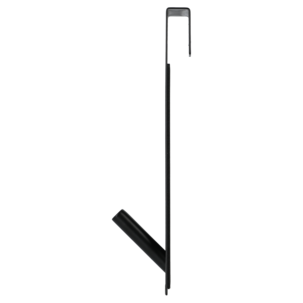 Krok för duschvägg svart stål 13,3 x 3 cm