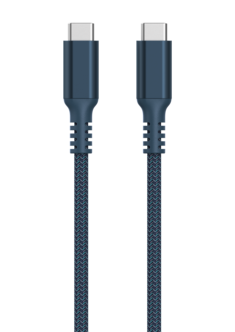 Stoffkledd USB C kabel 3m USB-C til USB-C Clas Ohlson